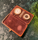 Zero Stock- Antique Travel 8 Day Clock, Barometer and Thermometer Compendium