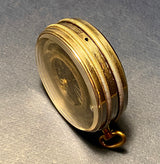 Zero Stock- Antique Pocket Barometer Compass and Thermometer Compendium Made by L & A Boulade Freres Lyon
