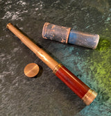 Zero Stock-Antique Mahogany Telescope Spyglass Made by Jessie Ramsden London