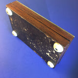 Zero Stock-Antique Travel Thermometer in Pietra Dura Mosaic Box Karlsbad