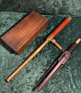Zero Stock- Antique Mahogany Telescope With Tripod Made in England
