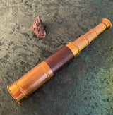 Zero Stock-Antique Telescope Spyglass With Leather Cover