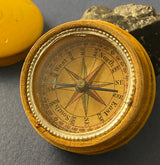 Zero Stock-Antique Fruit Wood Compass Made in Germany