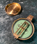 Zero Stock- Antique Green Card  Prismatic Compass Made in England