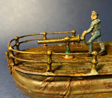 Zero Stock-Antique Tin Windup Clockwork Gunboat Made by Georges Carette & Co Nuremberg Germany