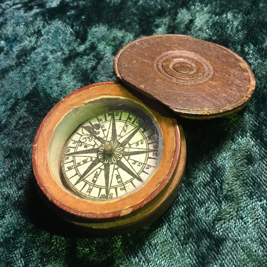 ZERO STOCK-Antique Floating Card Compass From Napoleonic Wars Era ...