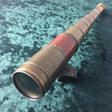 ZERO STOCK-ANTIQUE SEVEN DRAW TELESCOPE ALLEGRE OPTICIEN LA MARINE A TOULON