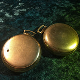 ZERO STOCK ANTIQUE POCKET BAROMETER  AND COMPASS COMBO MADE BY SHORT MASON LONDON FOR TAYLOR USA