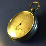 Zero Stock-Antique Sterling Silver Pocket Barometer Altimeter Made by Negretti Zambra London