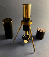 Zero Stock-Antique Pocket Naturalist Microscope Made by Spindler & Hoyer, Gottingen Germany