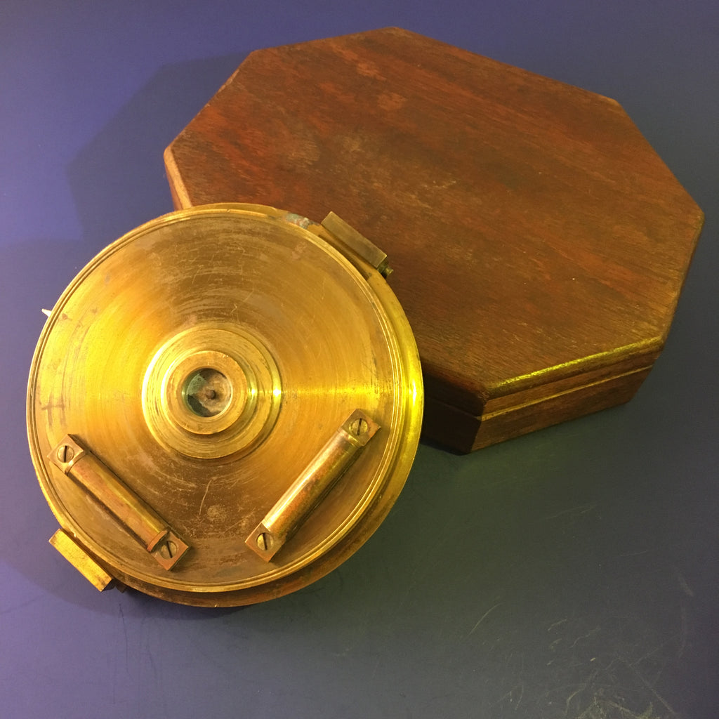 ZERO STOCK-ANTIQUE SURVEYING COMPASS MADE BY W & L E GURLEY TROY NEW Y ...
