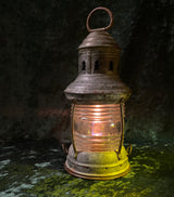 Zero Stock Antique Fresnel Glass Ship’s Oil Lantern PERKO USA