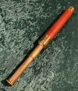 Zero Stock- Antique Mahogany Telescope With Tripod Made in England