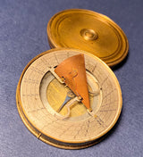 Zero Stock-Antique Pocket Sundial Compass Made in France