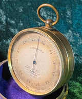 Zero Stock- Antique Pocket Barometer Altimeter Elliott Bros 449 Stand London
