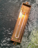 Zero Stock-Antique Minimum Maximum  Brass Thermometer Made by Taylor Rochester New York