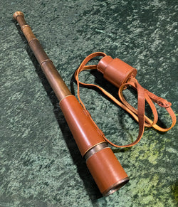 Zero Stock- Antique 4 Draw Telescope Made By Broadhurst Clarkson At Co LTD London