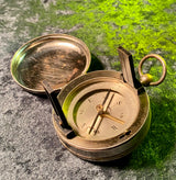 Zero Stock-Vintage Small Surveyors or Miners Compass Made In France