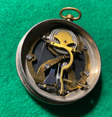 Zero Stock- Antique Pocket Barometer Compass and Thermometer Compendium Made by L & A Boulade Freres Lyon