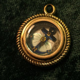 ZERO STOCK-Antique Compass Charm With Rare Anchor Needle
