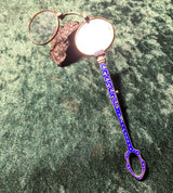 Zero Stock- Antique Enamel And Silver Lorgnette