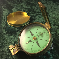 Zero Stock- Antique Prismatic Compass Made by Watkins and Hill  of Charing Cross London