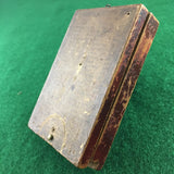ZERO STOCK-ANTIQUE DIPTYCH FRUITWOOD COMPASS SUNDIAL MADE IN BAVARIA