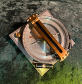Zero Stock-Vintage Surveying Geologist Compass David White Co Milwaukee Wisconsin