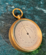 Zero Stock-Antique Pocket Barometer Compass Thermometer Compendium PHBN Paris France
