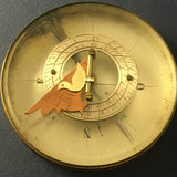 Zero Stock-Antique Pocket Sundial Compass Made in France
