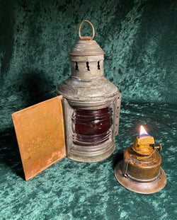 Zero Stock-Antique Boat Kerosene Light Geo B. Carpenter Chicago