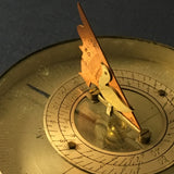 Zero Stock-Antique Pocket Sundial Compass Made in France
