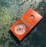Zero Stock- Vintage  Mahogany Case Compass Made in Germany