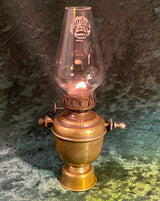 Zero Stock-Antique Ship’s Gimbaled Oil Lamp Made in England