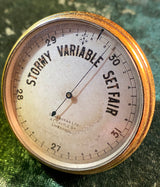 Zero Stock- Antique Pocket Barometer Chadburns  ltd  Liverpool England