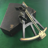 ZERO STOCK-ANTIQUE MARINE OCTANT MADE BY SPENCER BROWNING AND RUST LONDON