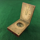 ZERO STOCK-ANTIQUE DIPTYCH FRUITWOOD COMPASS SUNDIAL MADE IN BAVARIA