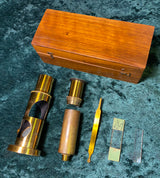 Zero Stock- Antique Field Microscope or Drum Microscope