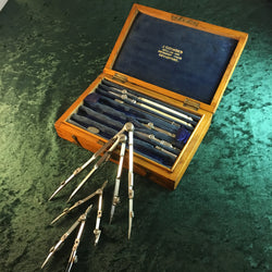 ZERO STOCK-Antique Victorian Drafting Set Made by J. Coombes Devonport England