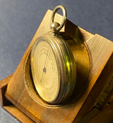 Zero Stock-Antique Sterling Silver Pocket Barometer Altimeter Made in London England