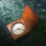 Zero Stock-Antique Mahogany Case Compass Made in France