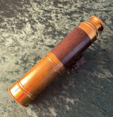 Zero Stock-Antique Telescope Spyglass With Leather Cover