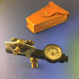 Zero Stock- Vintage Abney Reflecting Level Pocket Altimeter Compass Made by Keuffel & Esser Co New York