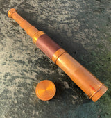 Zero Stock-Antique Telescope Spyglass With Leather Cover
