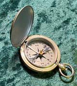 Zero Stock-Vintage WW2 U.S. Wittnauer Military Pocket Compass In Hunter Style Case