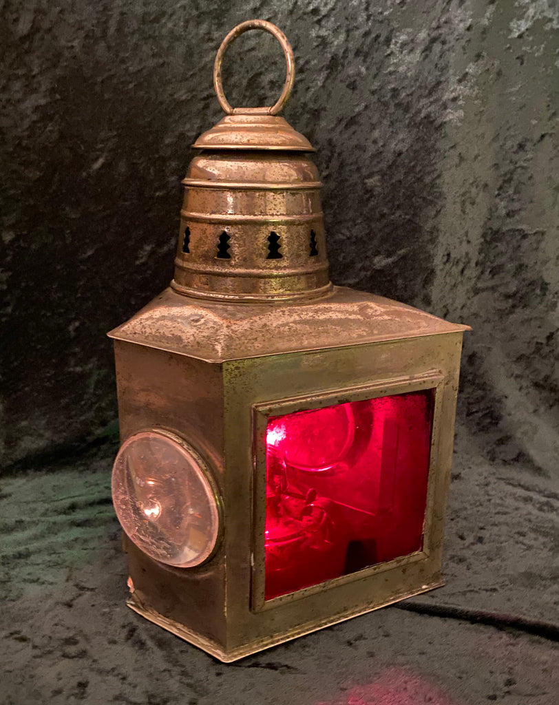 Zero Stock Antique Nickel Covered Brass Boat Running Light Explorer Antiques