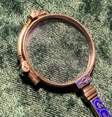 Zero Stock- Antique Enamel And Silver Lorgnette