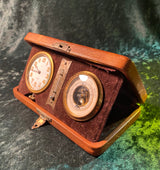 Zero Stock- Antique Travel 8 Day Clock, Barometer and Thermometer Compendium