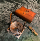 Zero Stock-Vintage Surveying Geologist Compass David White Co Milwaukee Wisconsin