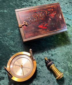 Zero Stock-  Antique Surveyiors Compass Made in France